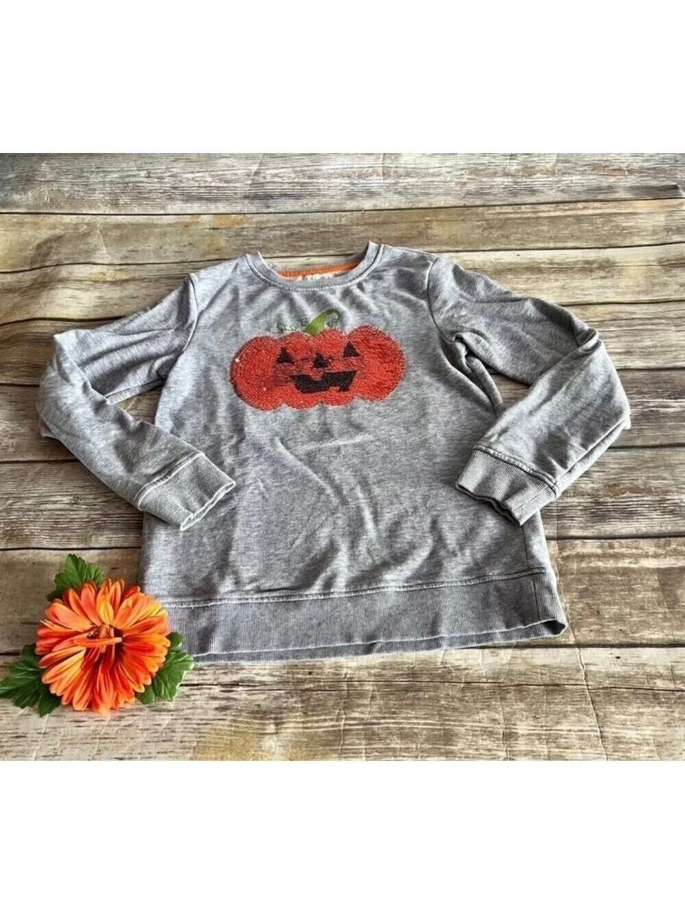 FLIP SEQUIN PUMPKIN SWEATSHIRT-14/16